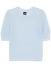 Hugo Boss Knitted T-shirt In Blue