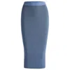 Hugo Boss Knitted Tube Skirt With Two-tone Rib In Multi