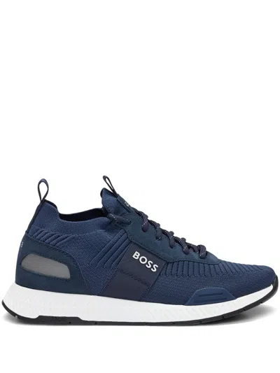 HUGO BOSS KNITTED-UPPER SNEAKERS
