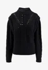 Hugo Boss Alpaca Wool Blend High Collar Sweater In Black