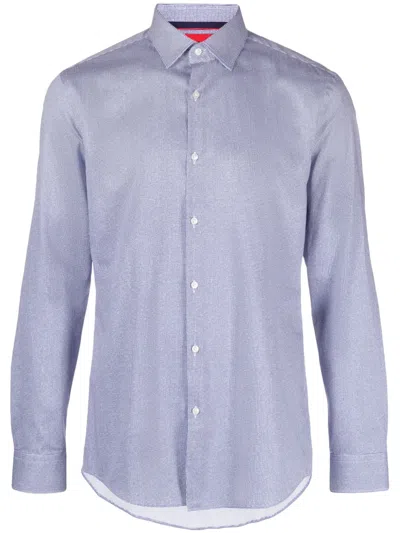 Hugo Boss Koey Checked Shirt In Blau