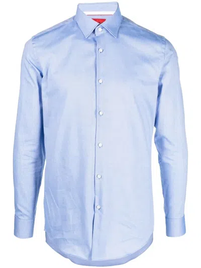 Hugo Boss Koey Cotton Shirt In Blue