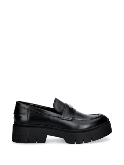 Hugo Boss Kris Platform Loafers In Black