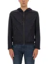 Hugo Boss Hooded Jacket With Zipper And Elasticated Hem