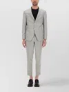 Hugo Boss Slim-fit Suit In Micro-patterned Wool And Silk In Gray