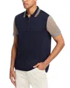 Hugo Boss Cotton-silk Polo Shirt With Contrast Details In Dark Blue