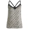 Hugo Boss Lace-trim Pajama Vest In Satin In Multi