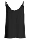 Hugo Boss Camisole-top Mit Spitzensaum In Black
