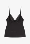 Hugo Boss Lace-trimmed Top And Brief Set - Set Of 2 In Black