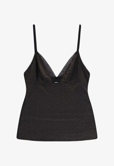 Hugo Boss Lace-trimmed Top And Brief Set - Set Of 2 In Black