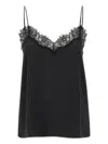Hugo Boss Lace-trimmed Top In Black