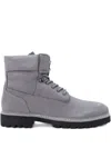 Hugo Boss Lace-up Boots In Gray