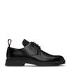 Hugo Boss Leather Lace-up Derby Shoes In Black