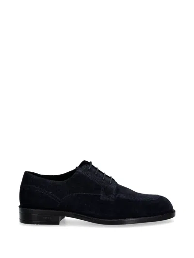 Hugo Boss Lace-up Derby Shoes In Blue