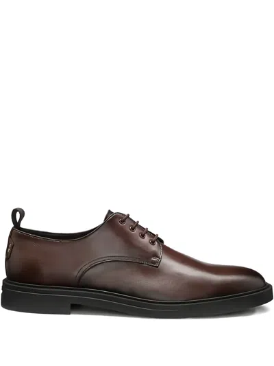 Hugo Boss Lace-up Derby Shoes In Brown
