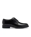 Hugo Boss Lace-up Leather Derby Shoes In Black