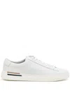 Hugo Boss Lace-up Leather Sneakers In White