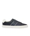 Hugo Boss Faux-leather Trainers With Plain And Grained Textures In White