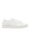 Hugo Boss Gary Grained-leather Trainers With Logo Lace Loop