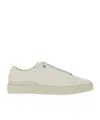 Hugo Boss Gary Tenn Mens Leather Low-top Trainers With Branded Lace Loop Nos In White