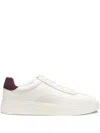 Hugo Boss Lace-up Panelled Sneakers In White