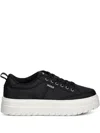 Hugo Boss Lace-up Platform Sneakers In Black