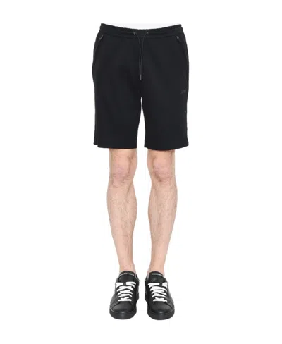 Hugo Boss Lace-up Shorts In Black