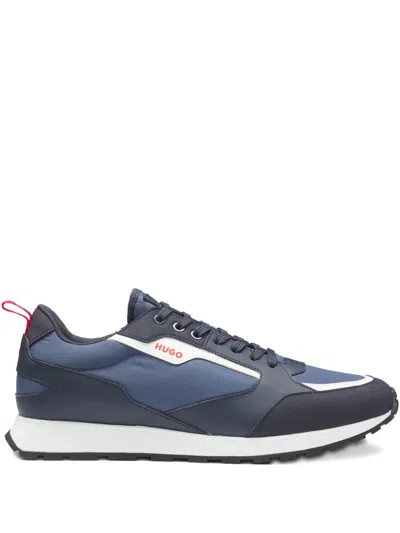 Hugo Boss Lace-up Sneakers In Blue