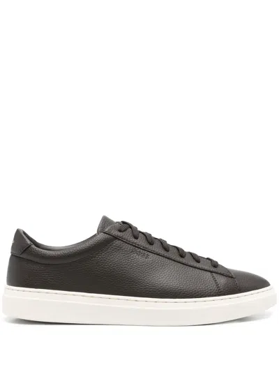 Hugo Boss Lace-up Sneakers In Brown