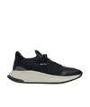 Hugo Boss Navy Ttnm Evo Knitted Sneakers In Black