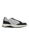Hugo Boss Gray Mixed-material Sneakers In Gray