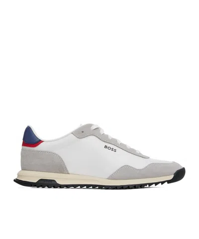 Hugo Boss Lace-up Sneakers In White