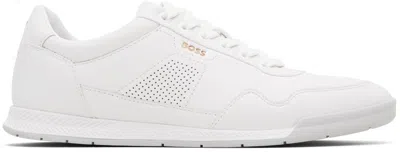Hugo Boss Lace-up Sneakers In White