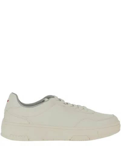 Hugo Boss Hugo Sleek Zigzag Detail Sneakers For Men In White