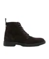 Hugo Boss Suede Ankle Boots In Black