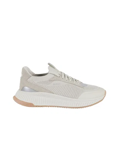 Hugo Boss Laced Sneakers In White