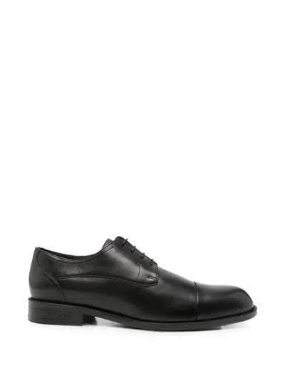 Hugo Boss Lace-up Derby Shoes In Black