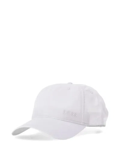 Hugo Boss Lach Tonal-logo Baseball Cap In White