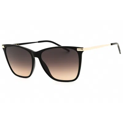 Hugo Boss Ladies Gold Tone Rectangular Sunglasses Boss1661s In ["gold Tone"]