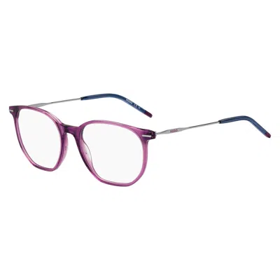 Hugo Boss Purple Light Acetate Frames In Green