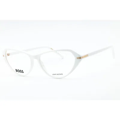 Hugo Boss Ladies White Cat Eye Eyeglass Frames Boss1657