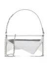 Hugo Boss Laminated Tote Bag In Silver