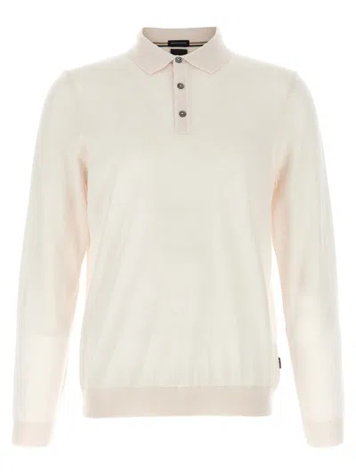 Hugo Boss White Lancione Polo Shirt In Neutral