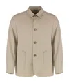 Hugo Boss Boss Overshirt With Buttons In Nude