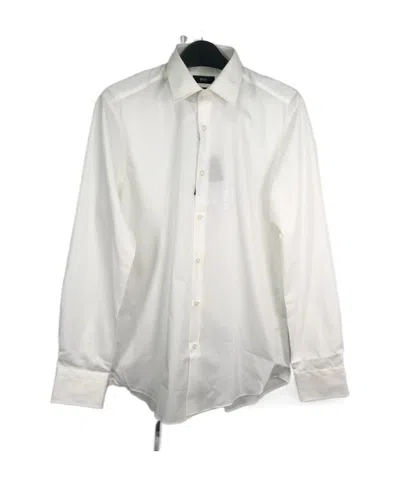 Hugo Boss Lapel Long-sleeved Shirt In White