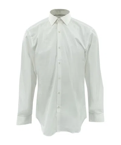 Hugo Boss Lapel Long-sleeved Shirt In White