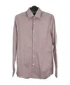 Hugo Boss Lapel Long-sleeved Shirt With Small Plaid Pattern In Multicolor