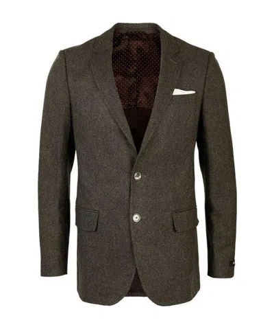 Hugo Boss Lapel Suit Jacket In Black