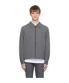 Hugo Boss Lapel Zipper Casual Jacket In Gray