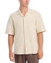 Hugo Boss Lars Terry Cloth Camp Relaxed Fit Button Down Shirt In Neutral